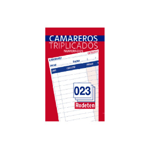TALONARIO CAMAREROS, PAQUETE 10 UDS